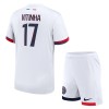 Officiële Voetbalshirt + Korte Broek Paris Saint-Germain Vitinha 17 Uit 2024-25 - Kids